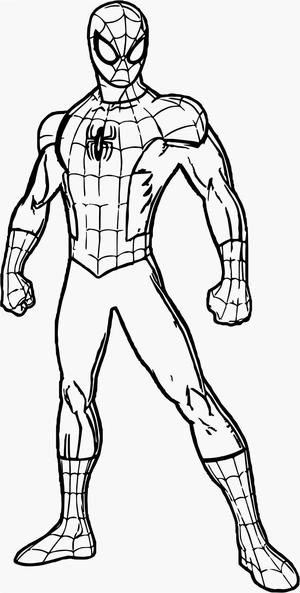 Página para Colorir Homem-Aranha Clássico