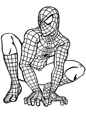 Página para Colorir Homem-Aranha, o Amigável Vizinho