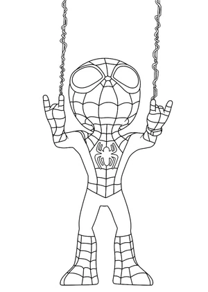 Página para Colorir Homem-Aranha Legal