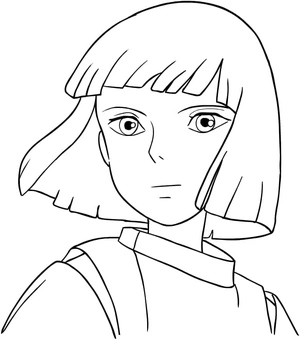 Página para Colorir Haku do anime 