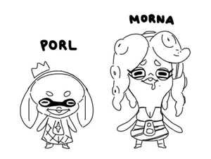 Página para Colorir Garotas de Splatoon: Parte Dois
