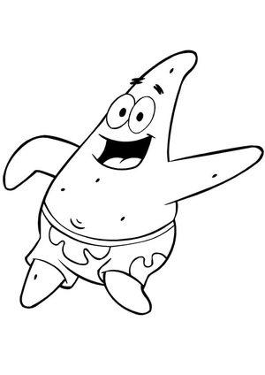 Página para Colorir Página para colorir do Patrick Estrela de Bob Esponja