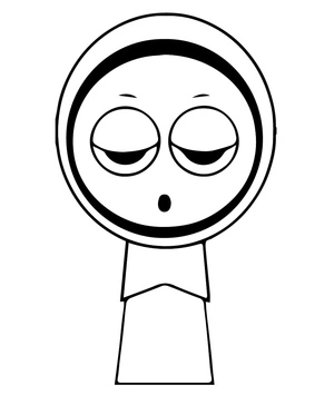 Sprunki Jevin com expressão calma, fácil página para colorir Sprunki Incredibox, imprimível grátis