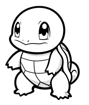 Página para Colorir do Squirtle para Imprimir