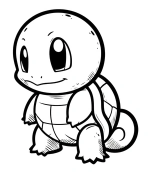 Página para Colorir Página para Colorir do Squirtle para Crianças