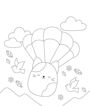 Página para Colorir Squishmallows de Gato