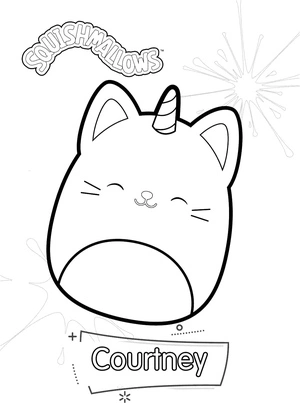 Página para Colorir Courtney dos Squishmallows