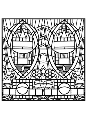 Página de Colorir Design para Vitral