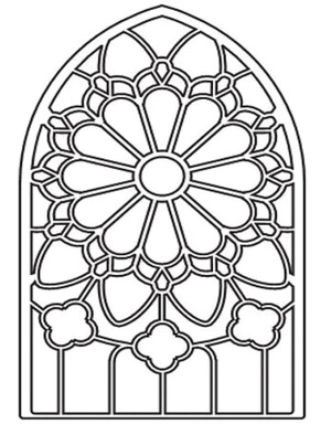Página para Colorir Página para Colorir Vitral para Imprimir Grátis