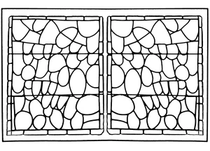 Página para Colorir Design de Vitral para Imprimir