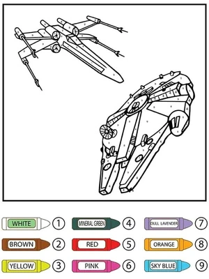 Página para Colorir Página de Colorir Star Wars Livre por Número