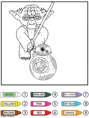 Página para Colorir Página gratuita de Colorir Star Wars por Número