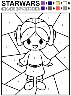 Página para Colorir Star Wars Pintar por Número
