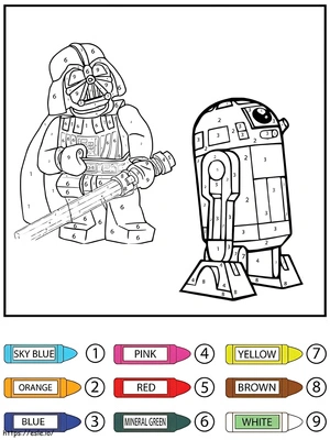 Página para Colorir Star Wars Lego Colorir por Números