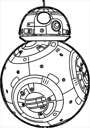 Página para Colorir BB-8 de Star Wars