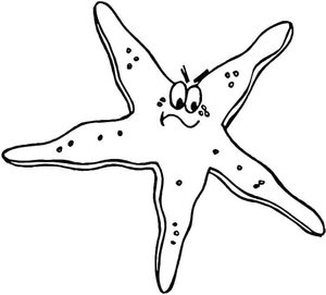 Página para Colorir Uma Estrela-do-Mar Furiosa