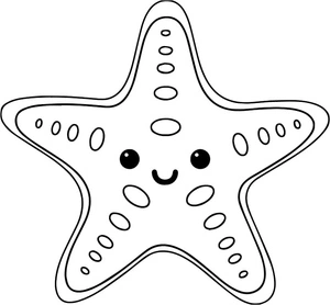 Página para Colorir Estrela-do-mar Adorável