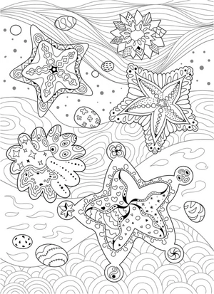 Página para Colorir Página para Colorir Estrela-do-Mar Adulta