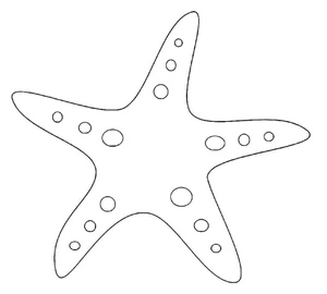 Página para Colorir Estrela-do-mar Básica