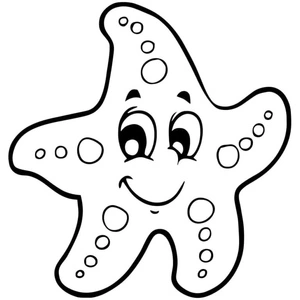 Página para Colorir Desenho Estrela-do-mar