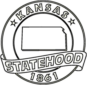 Página para Colorir Estado do Kansas