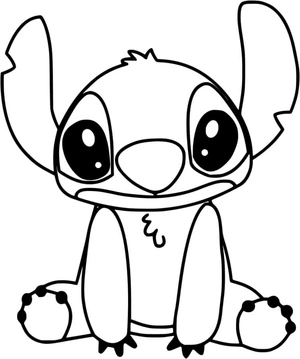 Página para Colorir Stitch, o Grande