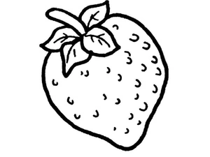 Página para Colorir Página para Colorir de Morango para Imprimir Grátis