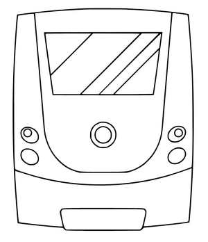 Página para Colorir Metrô Básico