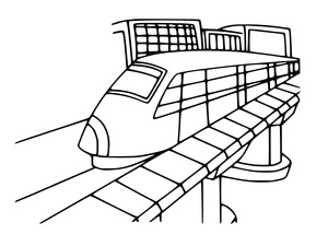 Página para Colorir Página para Colorir Subway Grátis para Imprimir