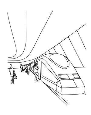Página para Colorir Página para Colorir do Metrô
