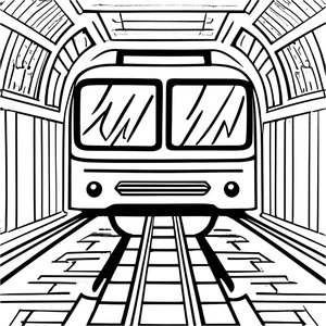 Página para Colorir Nômade do Metrô