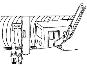 Página para Colorir Trem Subterrâneo