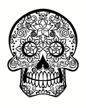 Caveira de Açúcar Detalhada