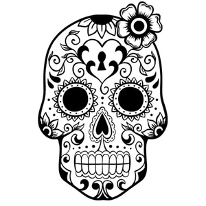 Página para Colorir Caveira