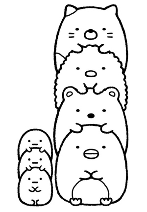 Página para Colorir: Fofo Sumikko Gurashi