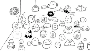 Página para Colorir Página para colorir com Little Sumikko Gurashi