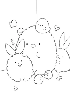 Página para Colorir Página para colorir com Sumikko Gurashi 4