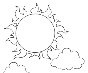 Página para Colorir Belo Sol
