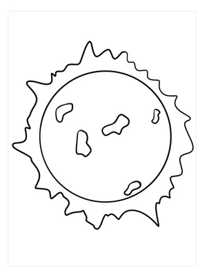 Página para Colorir Sol Encantador