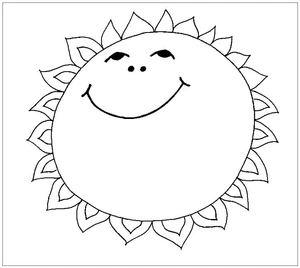 Página para Colorir Página para Colorir: Sol Adorável