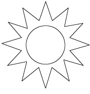 Página para Colorir Sol Fácil