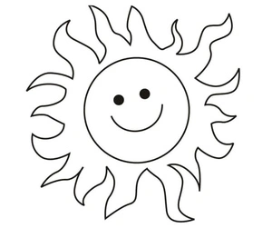 Página para Colorir Sol Feliz