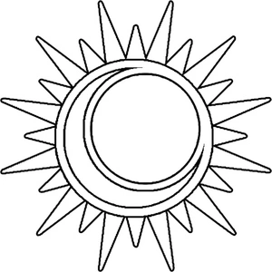 Página para Colorir Sol Incrível