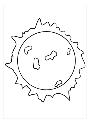 Página para Colorir Sol Poderoso