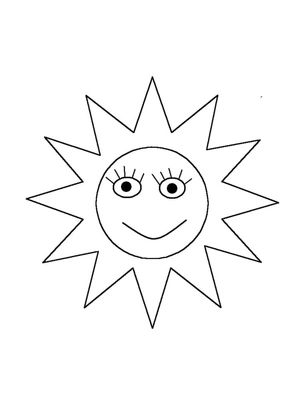 Página para Colorir Página para Colorir do Sol