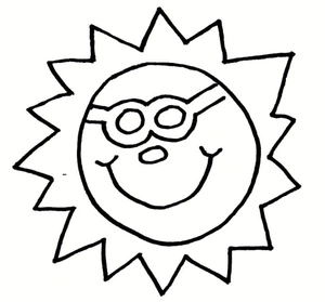 Página para Colorir Desenho do Sol
