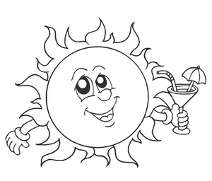 Sol está Tomando um Drink.