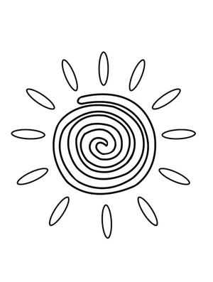 Página para Colorir Espiral Solar