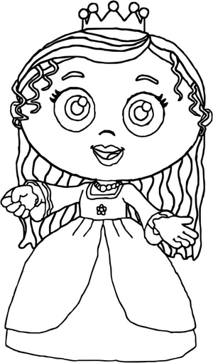 Página para Colorir Princesa Presto de Super Why
