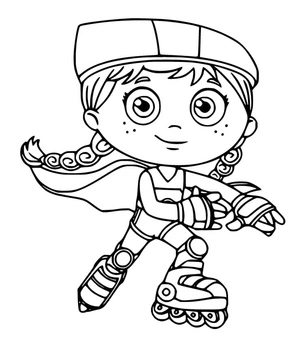 Página para Colorir Chapeuzinho Vermelho no Tema Super Why